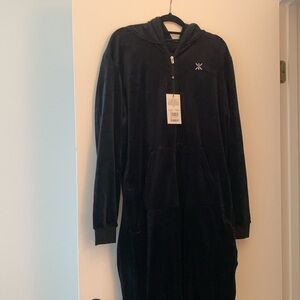 Small Onepiece Black Velvet Jumpsuit